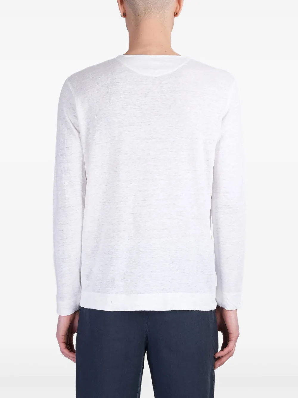 120% Lino Jersey T-shirt Wit