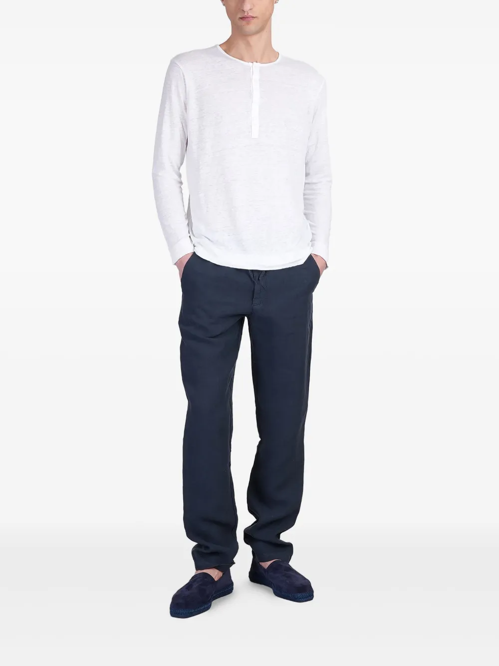 120% Lino Jersey T-shirt Wit