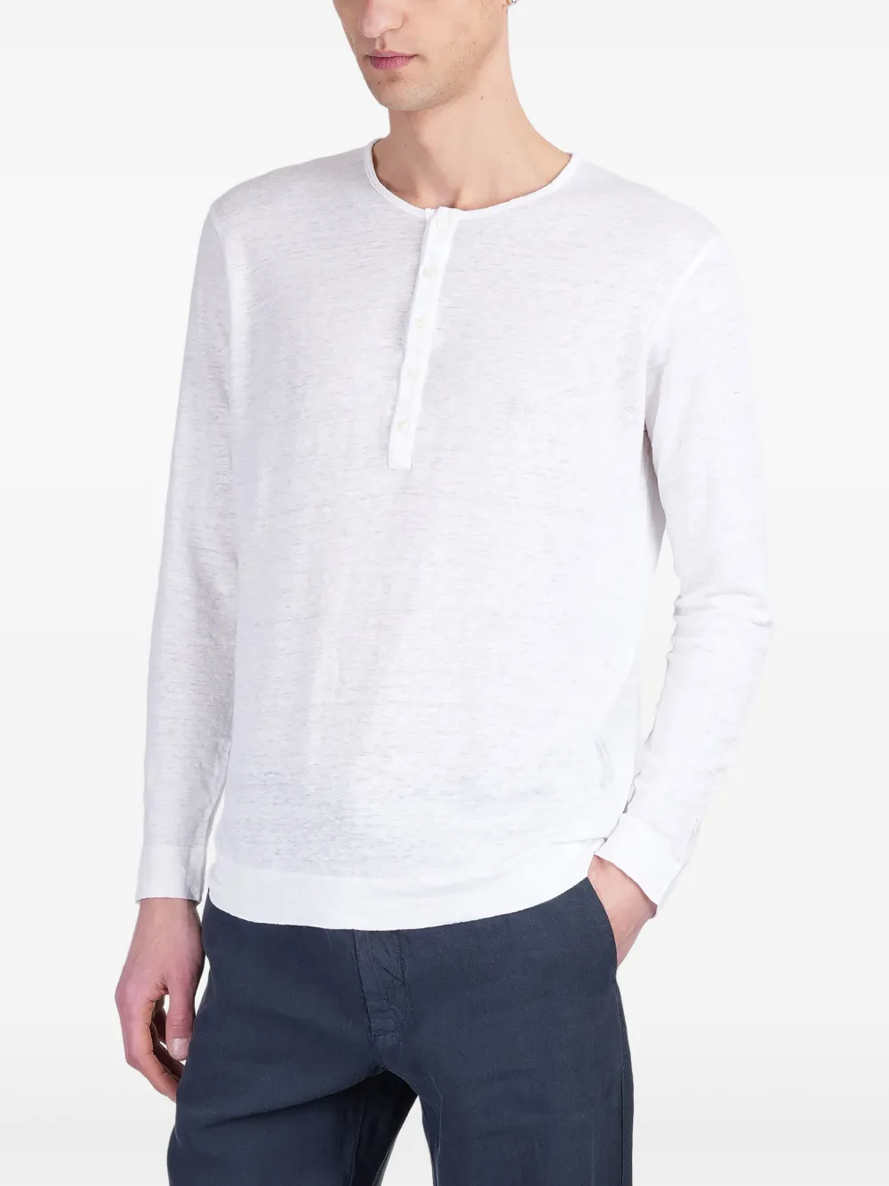 120% Lino Jersey T-shirt Wit