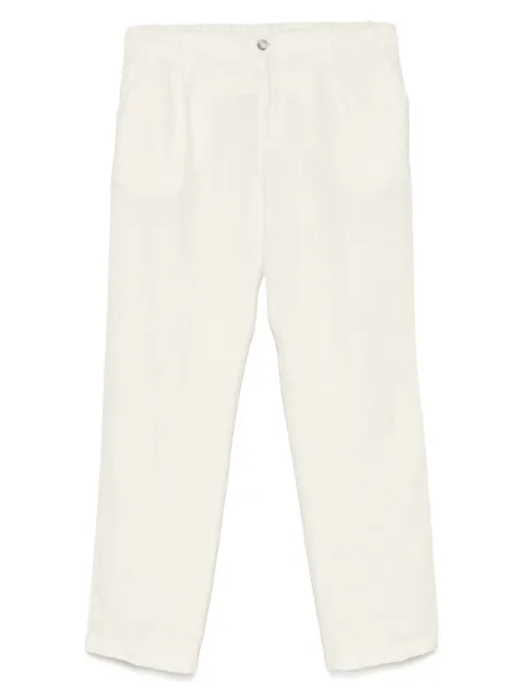 120% Lino pantalones con bolsillos