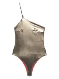 Patrizia Pepe lamé-effect swimsuit - Gold