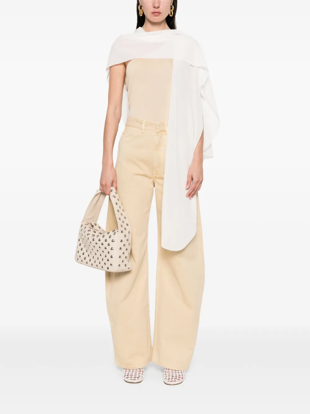 Patrizia Pepe Asymmetrische blouse - Wit