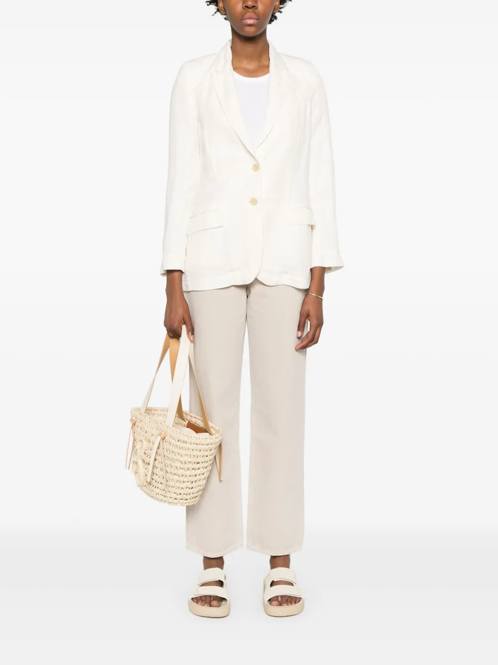 120% Lino blazer con botones | Blazers | Image 2