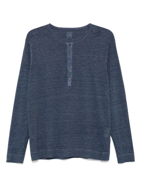 120% Lino playera Henley de lino