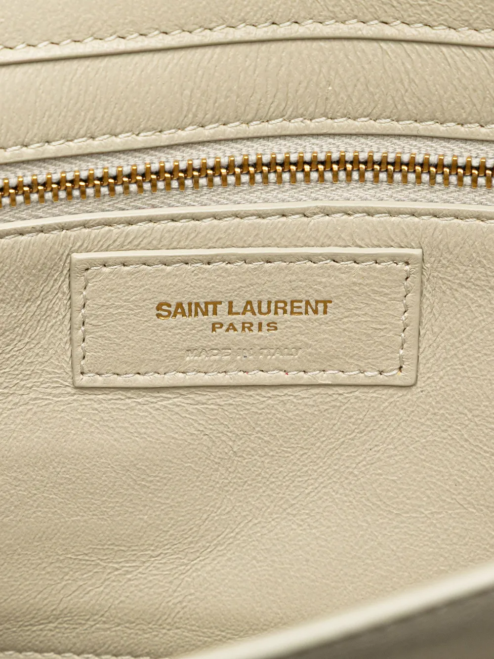 Pre-owned Saint Laurent 2010 Leather Catherine Crossbody Bag In 白色