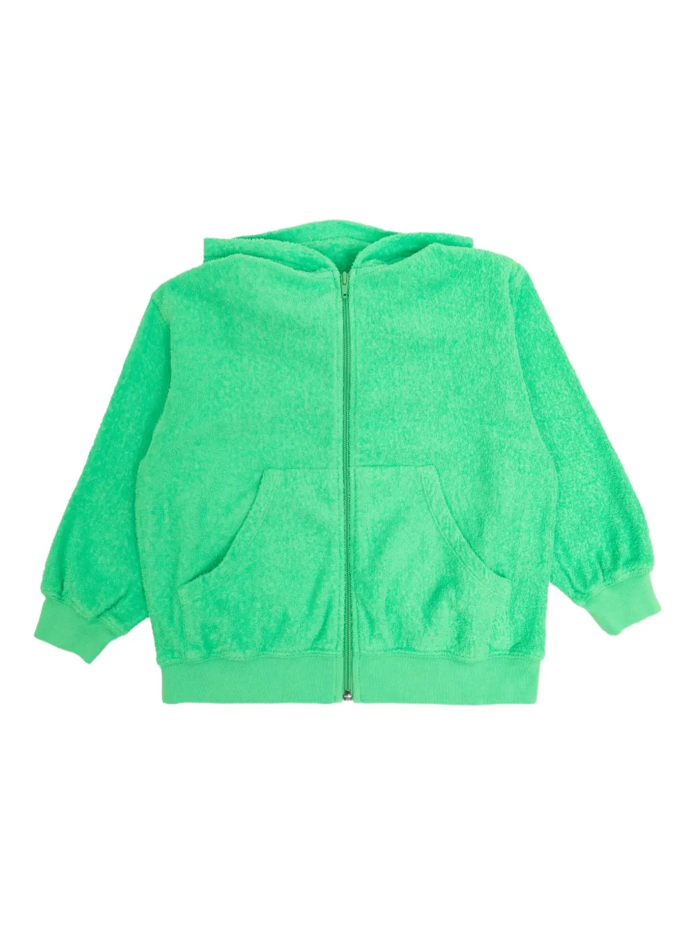 American Vintage Kids Hoodie van biologisch katoen met rits Groen