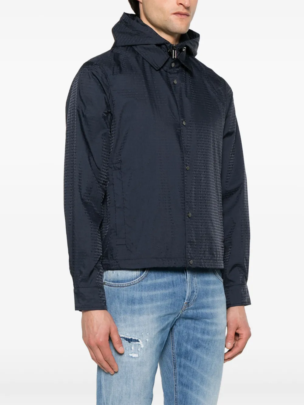 Emporio Armani Jack met logopatroon Blauw