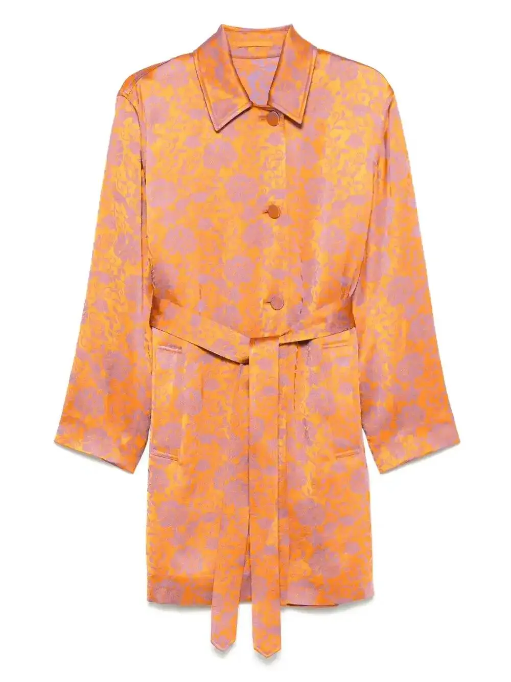 Shop Dries Van Noten Ramblas Bis Coat In Orange