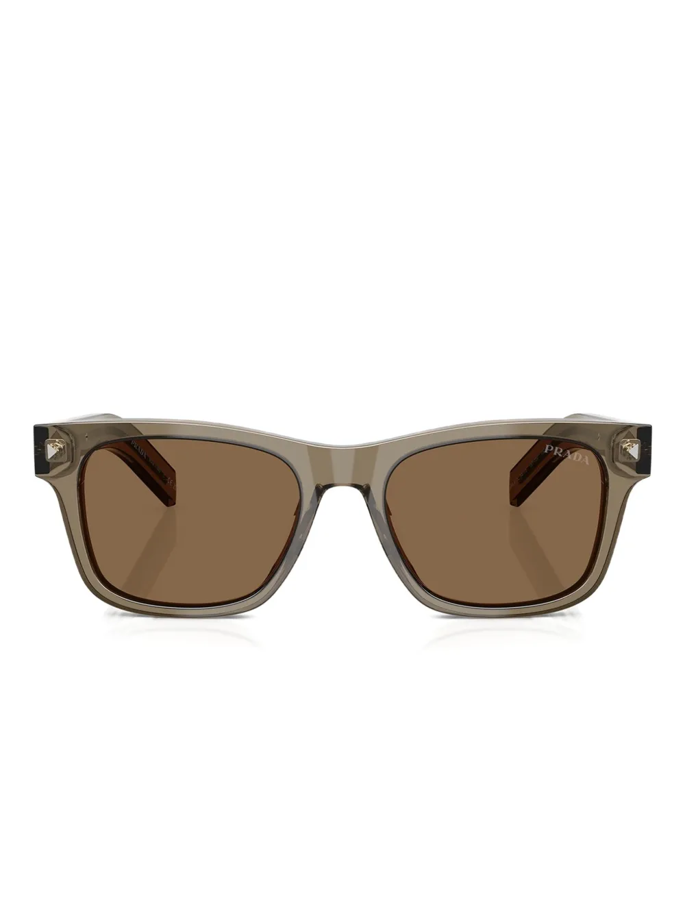 Prada Eyewear transparent square sunglasses | Brown | Image 1