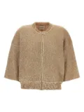 Nude sequinned cardigan - Neutrals