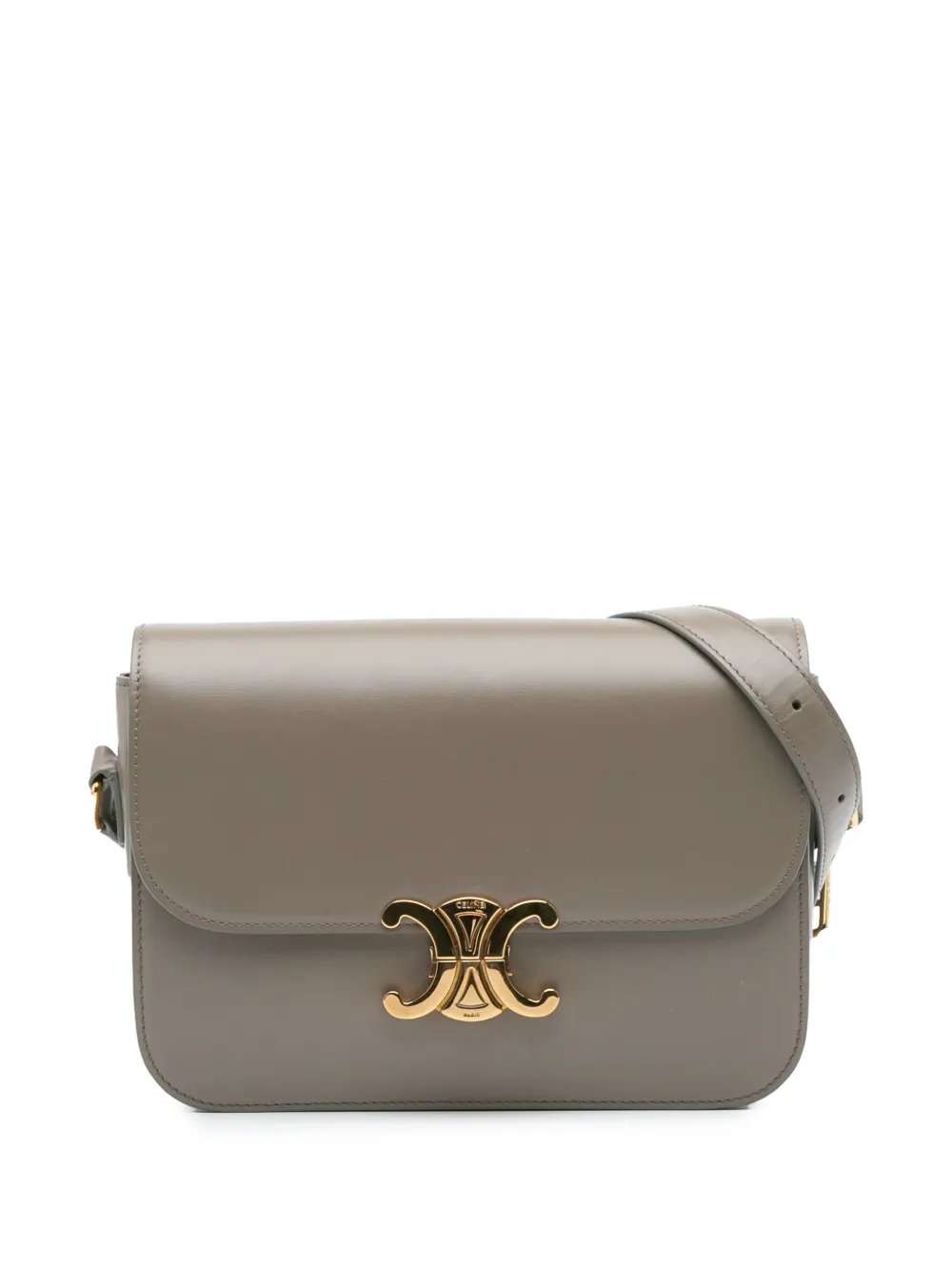 Céline Pre-Owned 2019 クラシック シャイニーカーフスキン トリオンフショルダーバッグ - ブラウン Céline Pre-Owned 2019 クラシック シャイニーカーフスキン トリオンフショルダーバッグ - ブラウン
