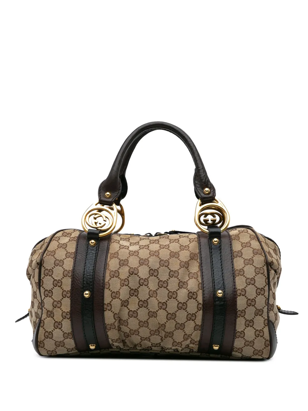 Gucci Pre-Owned 2016-2024 Medium GG Canvas Interlocking G boston bag | Brown | Image 1