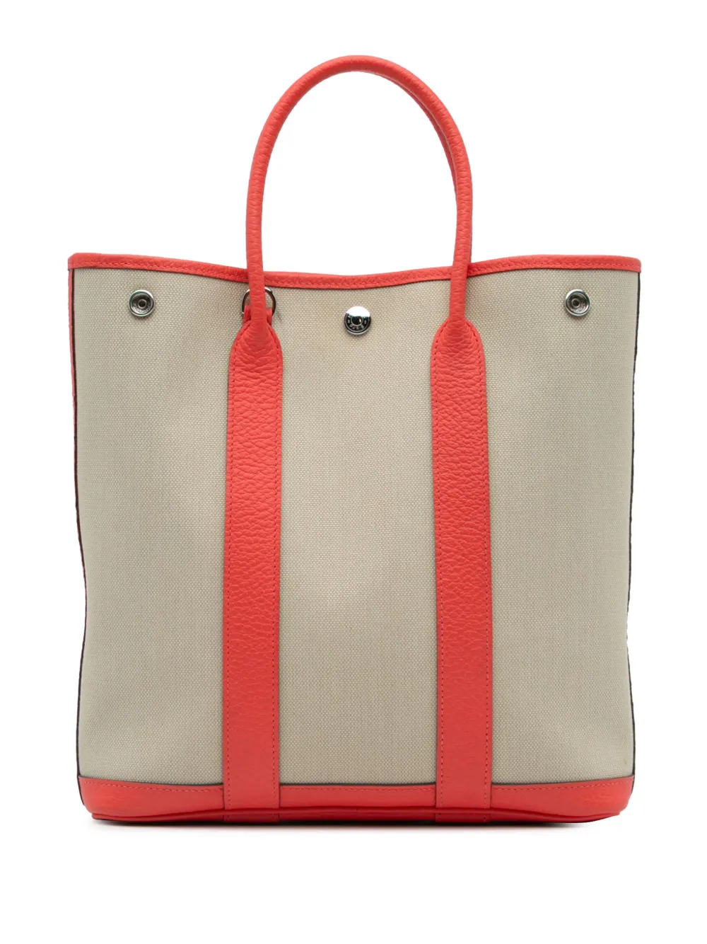 Hermès Pre-Owned 2021 トワル ガーデンパーティーファイル 28 サッチェルバッグ - ブラウン Hermès Pre-Owned 2021 トワル ガーデンパーティーファイル 28 サッチェルバッグ - ブラウン