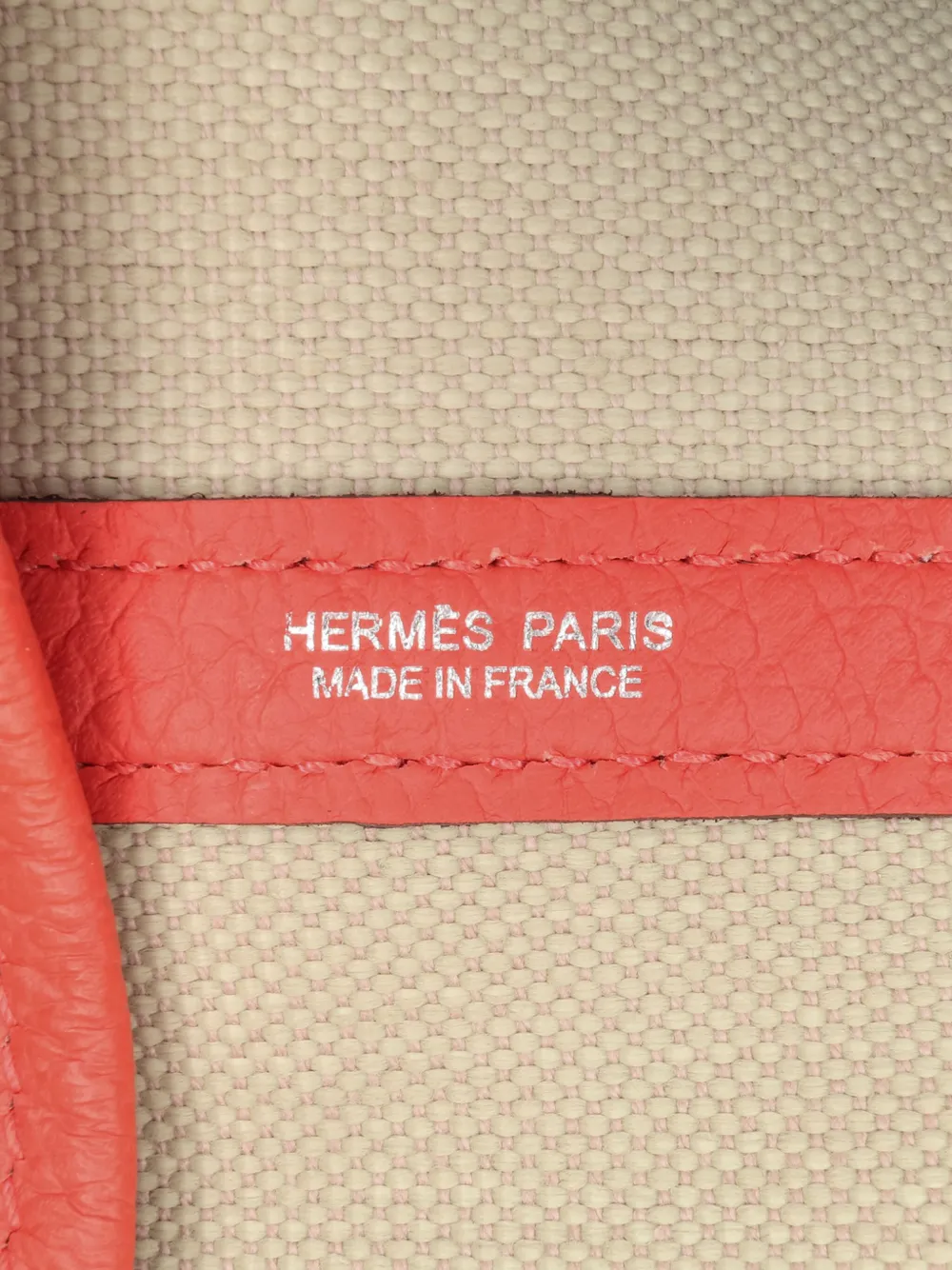 Pre-owned Hermes 2021 Toile Garden Party File 28 Satchel In 褐色