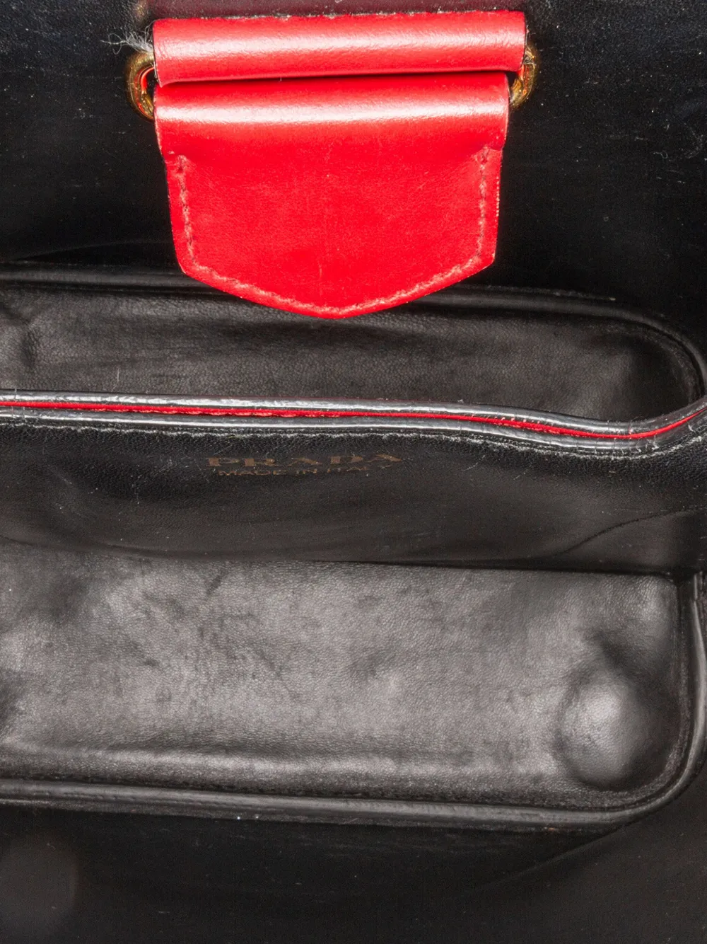 Pre-owned Prada 2013-2024 Medium Saffiano Cuir Panier Satchel In 红色