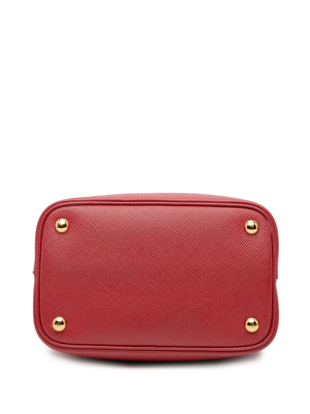 Pre-owned Prada 2013-2024 Medium Saffiano Cuir Panier Satchel In 红色