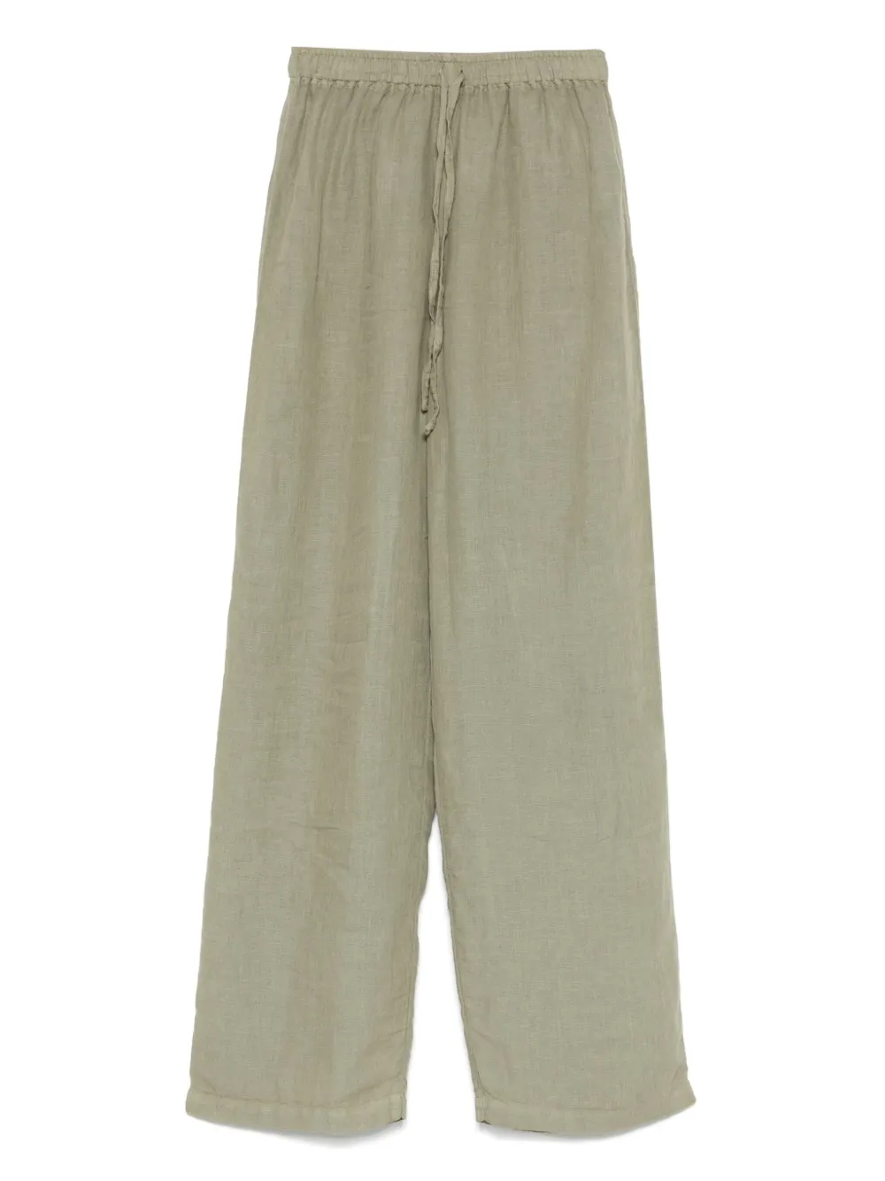 120% Lino Pants In Green Linen