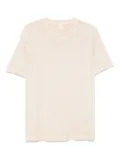 120% Lino logo-embroidered T-shirt - Neutrals