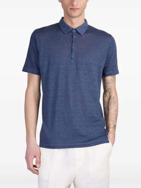 120% Lino playera tipo polo de tejido jersey