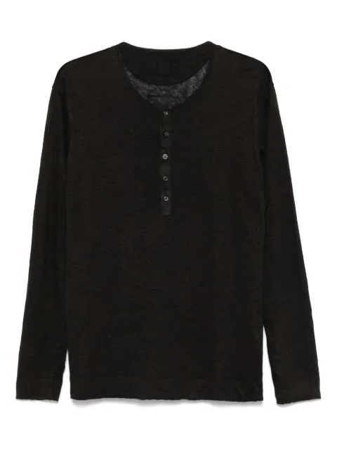 120% Lino linen henley T-shirt