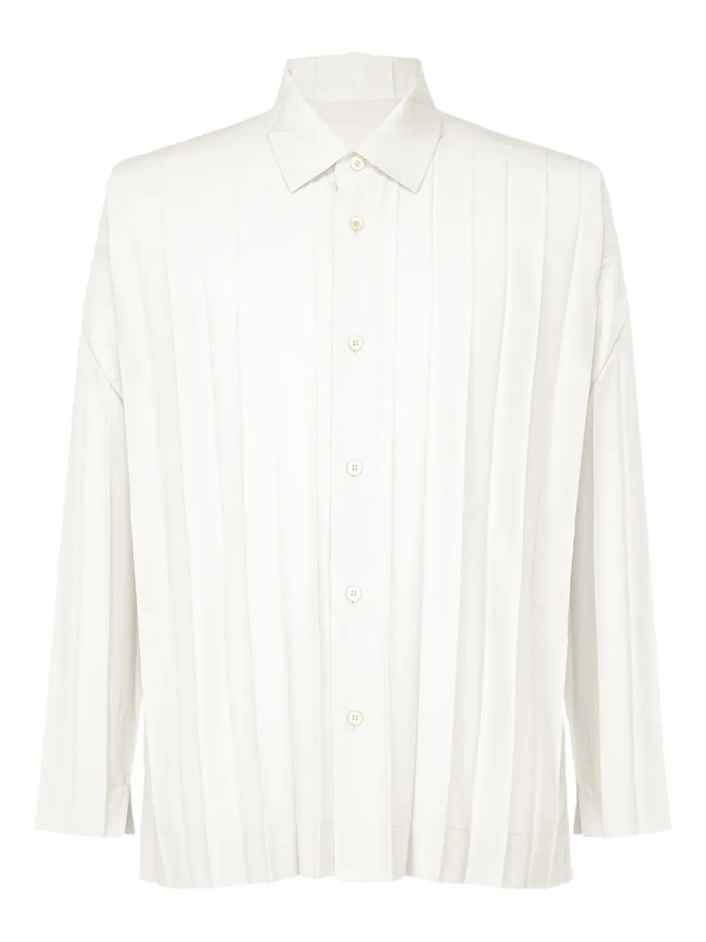 Homme Plissé Issey Miyake Geplooide Overhemd Wit