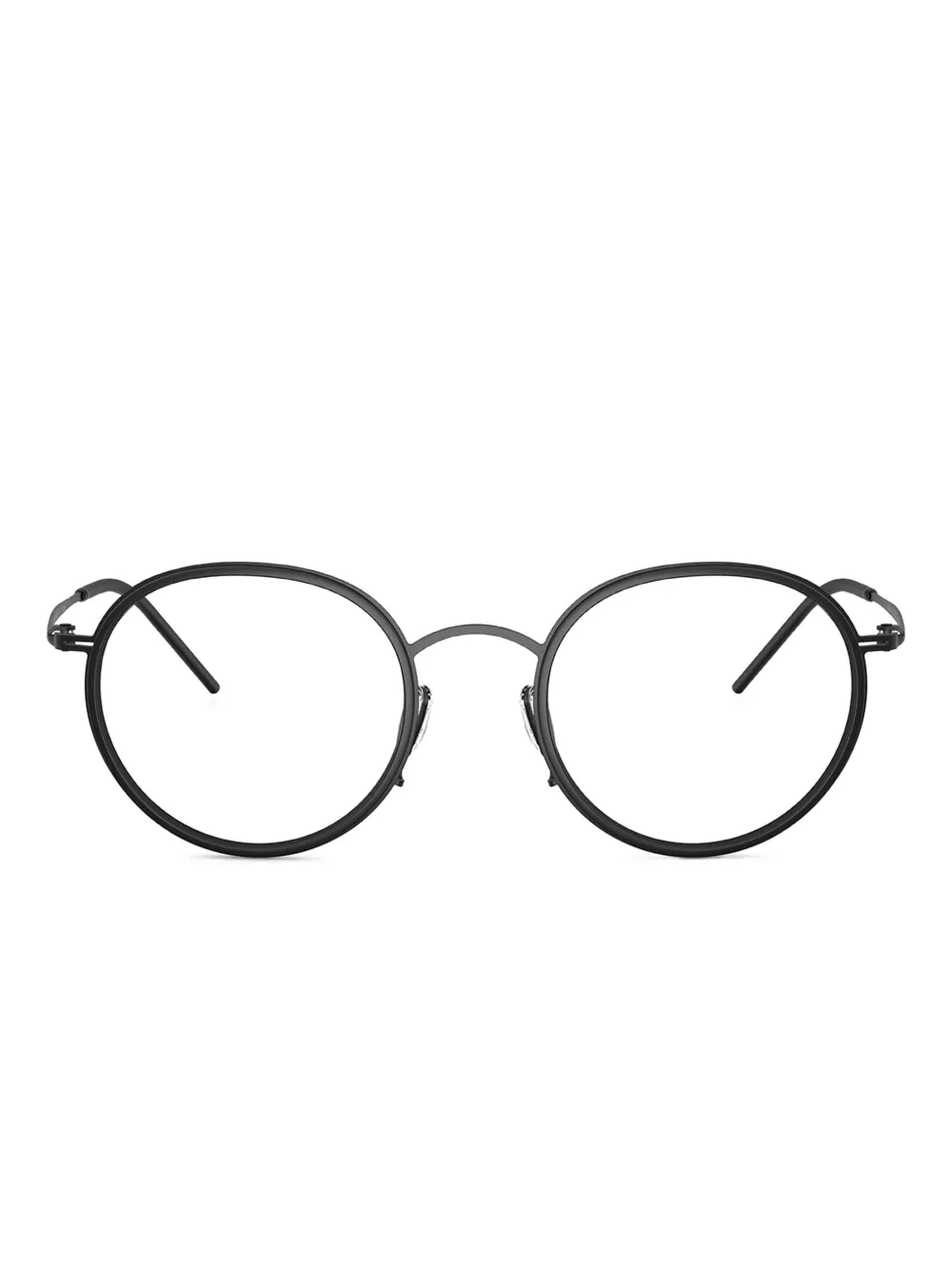 Giorgio Armani Bril met rond montuur Zwart