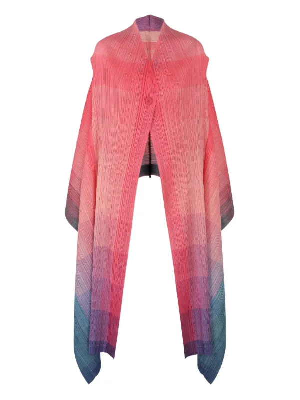 【お値下】ISSEY MIYAKE PLEATS PLEASE ボタン付きベスト Pleats Please Issey Miyake ボタン ベスト | ピンク | FARFETCH JP