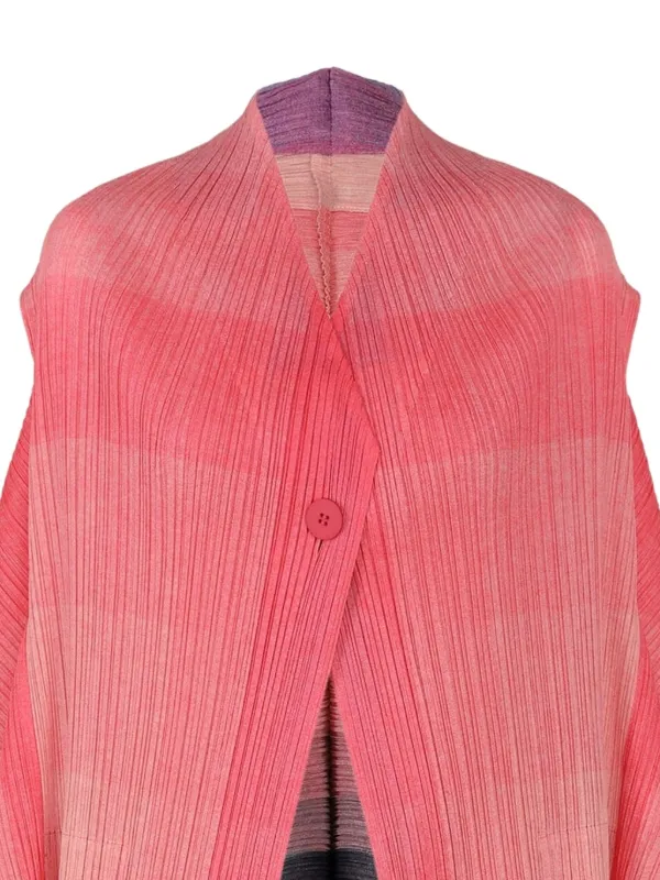 【お値下】ISSEY MIYAKE PLEATS PLEASE ボタン付きベスト Pleats Please Issey Miyake ボタン ベスト | ピンク | FARFETCH JP