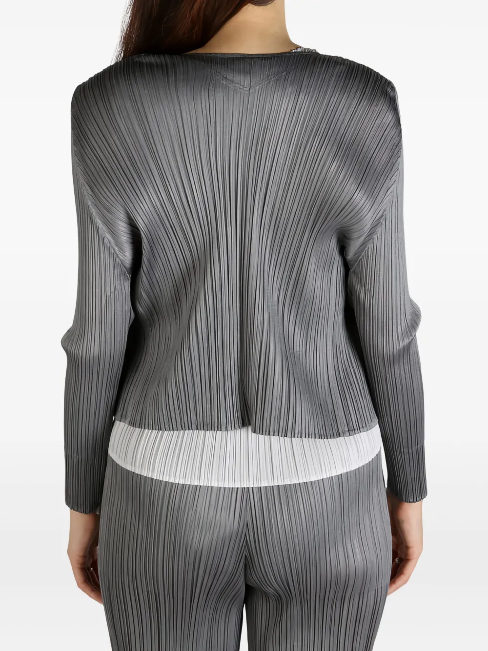 Pleats Please Issey Miyake Geplooid jack Grijs