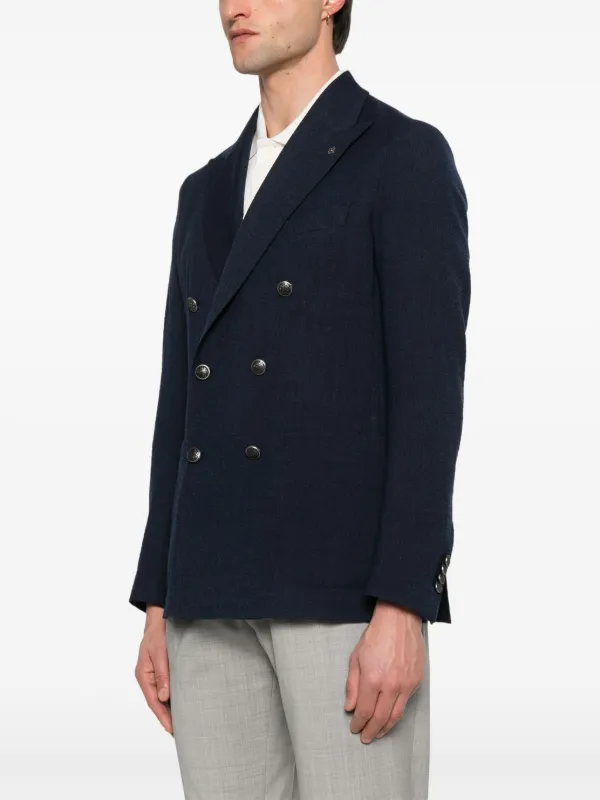 TAGLIATORE グレージュ ダブル ブルー ブラック Tagliatore ダブルジャケット | ブルー | FARFETCH JP