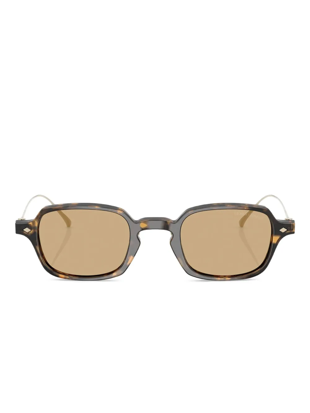 Giorgio Armani Zonnebril met vierkant montuur Bruin