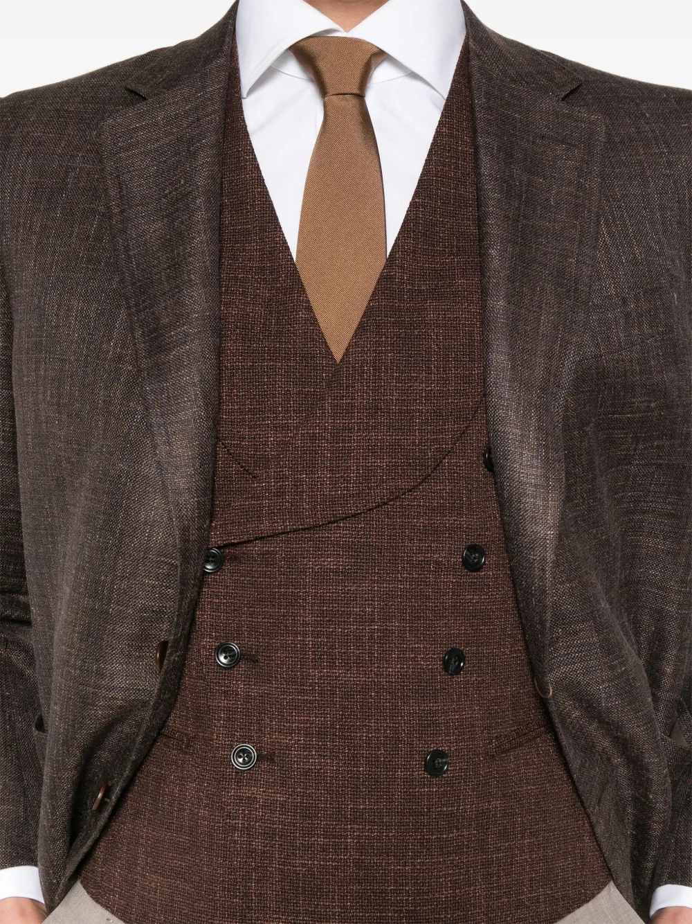 Tagliatore Ben gilet Bruin