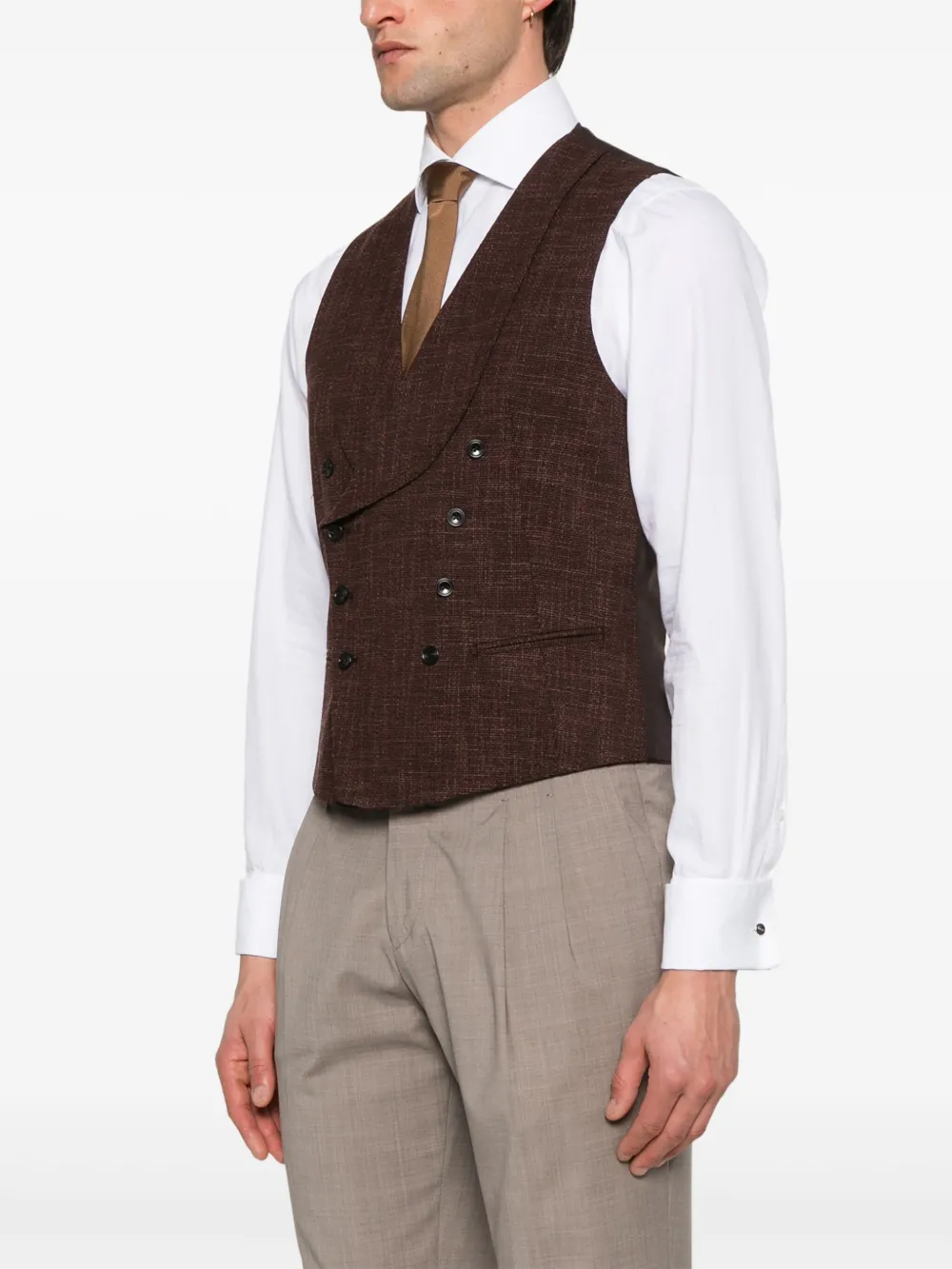 Tagliatore Ben gilet Bruin