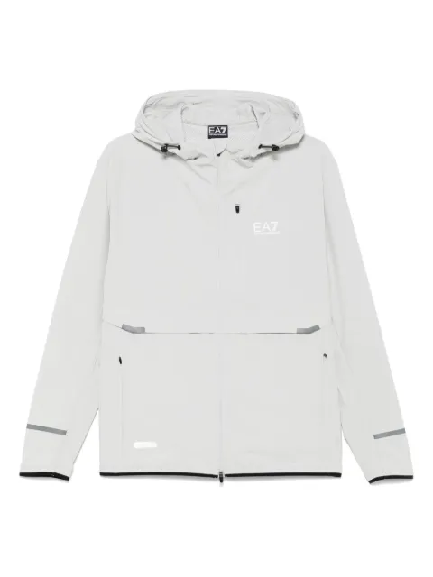 Ea7 Emporio Armani chamarra con logo estampado