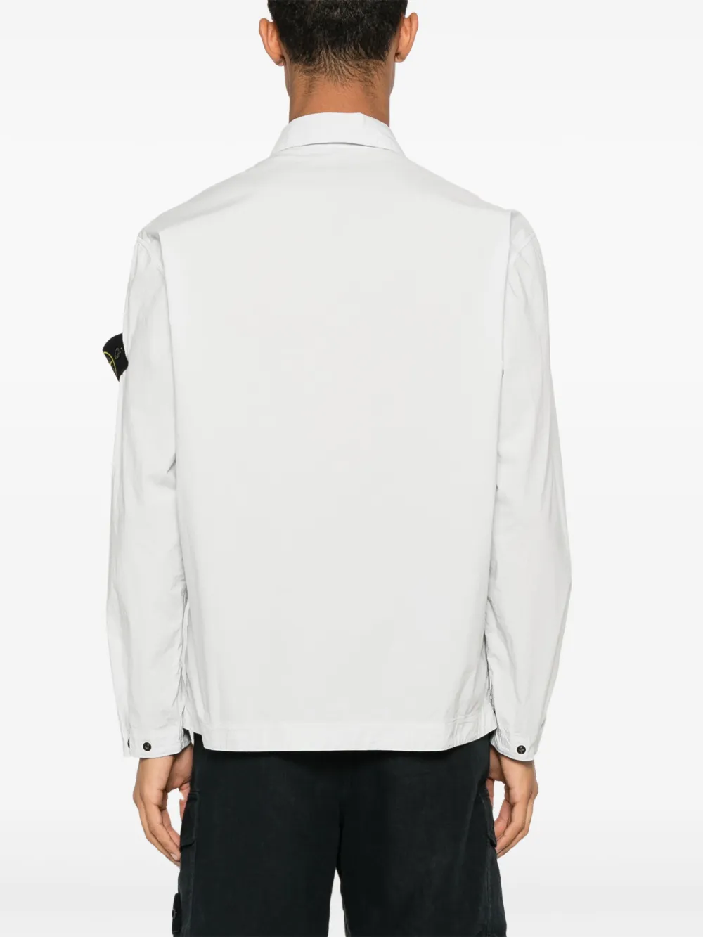 Stone Island Shirtjack met Compass-logopatch Blauw