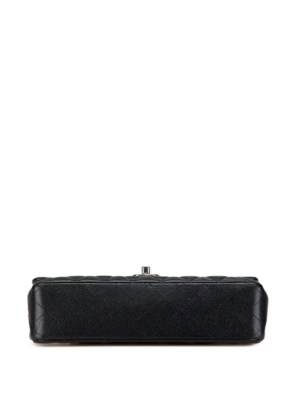 Pre-owned Chanel 2011 Medium Classic Caviar Double Flap Shoulder Bag In Black