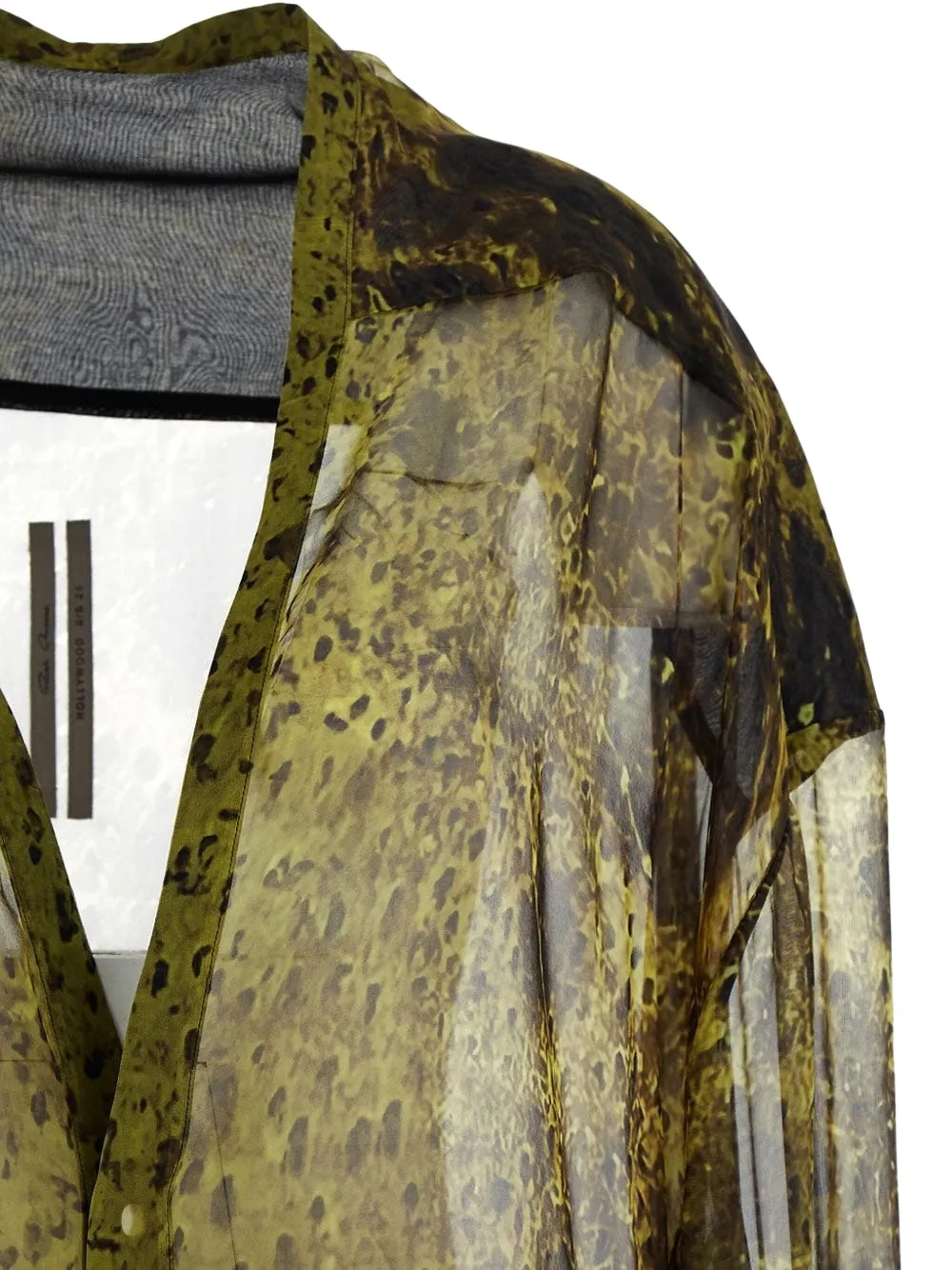 Rick Owens Semi-doorzichtige zijden blouse Zwart