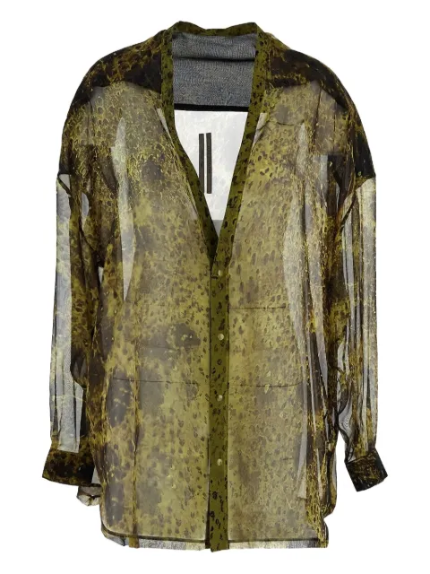 Rick Owens camisa de seda traslúcida