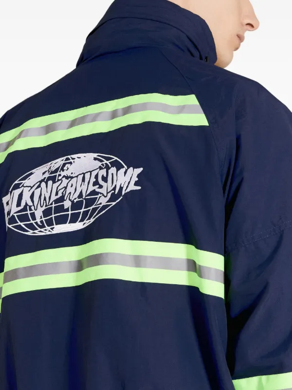 Fucking Awesome ストライプディテール ジャケット | ブルー | FARFETCH JP