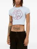 Perks And Mini graphic-print cropped T-shirt - White