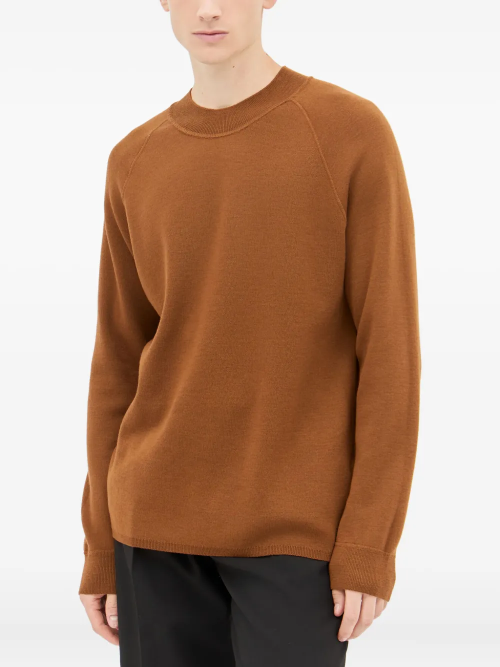 Mhl By Margaret Howell round-neck ribbed-trim sweater - ブラウン Mhl By Margaret Howell round-neck ribbed-trim sweater - ブラウン