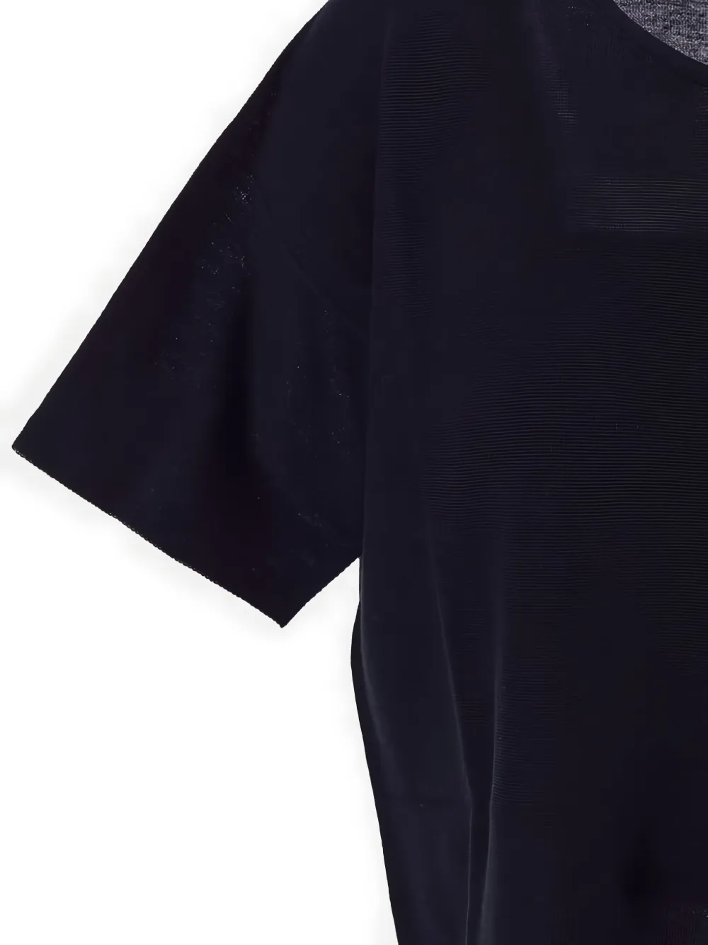 Gentry Portofino Fijngebreid T-shirt Blauw