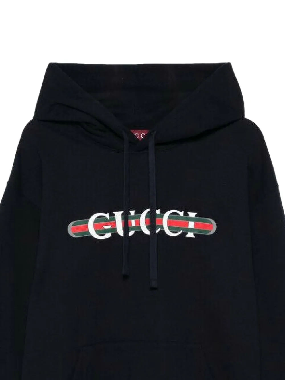 Gucci Hoodie met logoprint en trekkoord Zwart