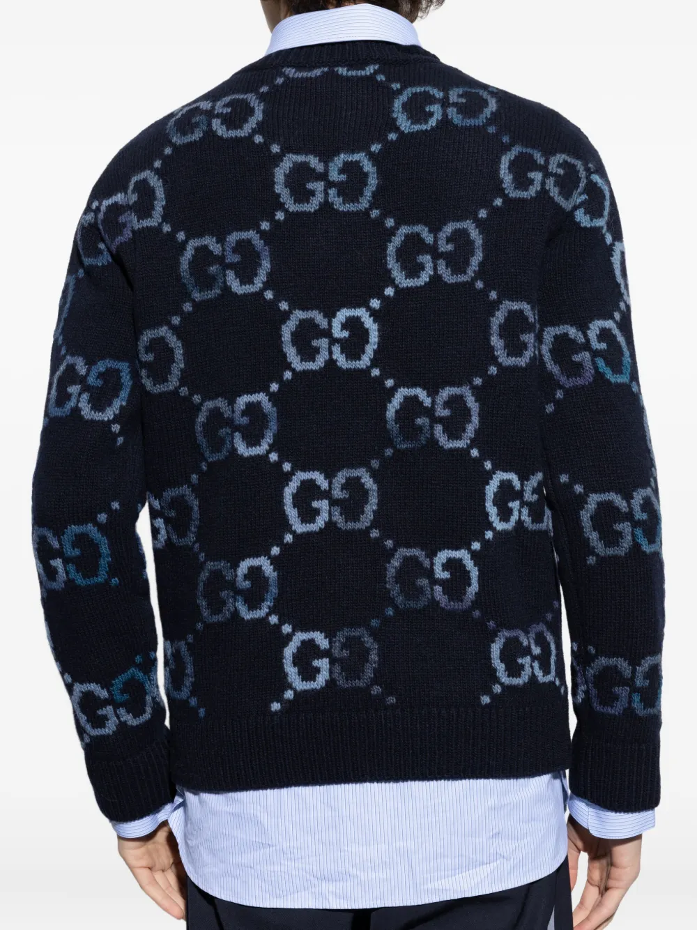 Gucci Jumbo GG canvas trui met ronde hals Blauw