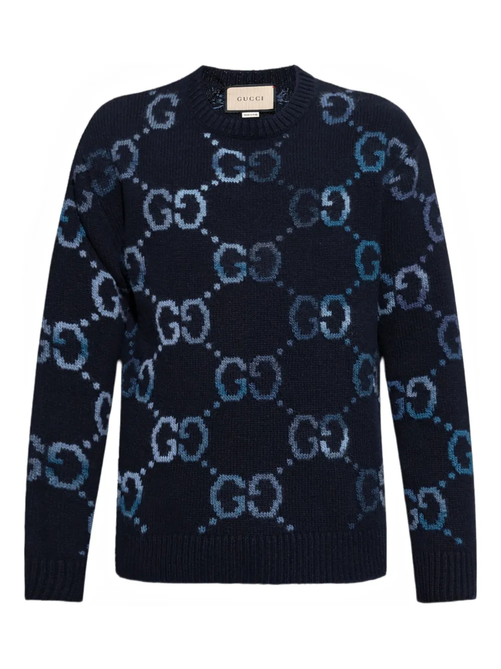 Gucci Jumbo Gg Canvas Crew-neck Sweater