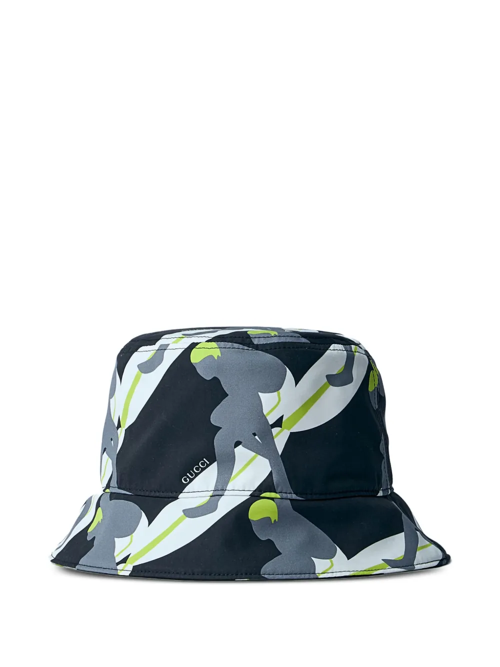 Gucci Allover vissershoed met surferprint Zwart