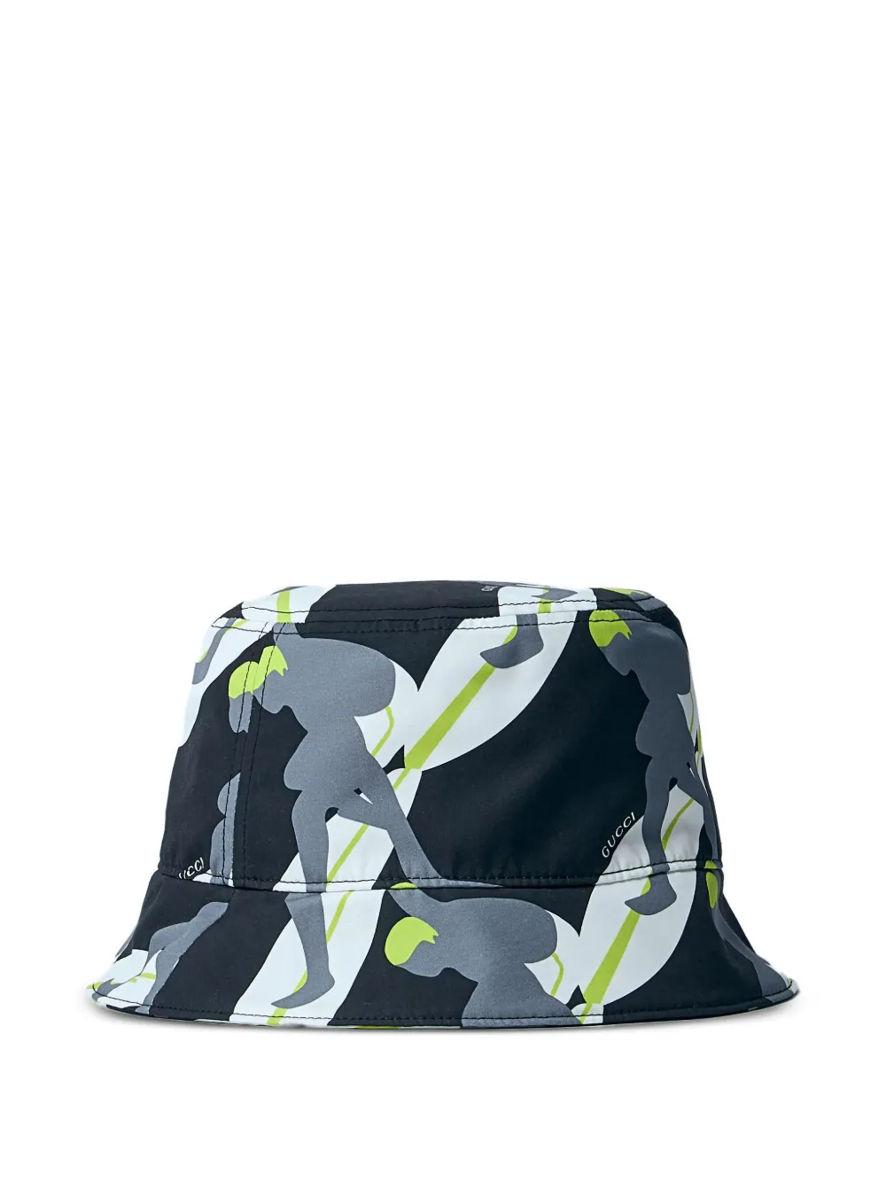 Gucci Allover  vissershoed met surferprint - Zwart