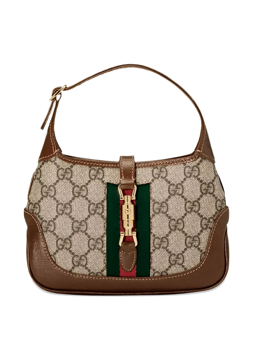 Gucci ジャッキー 1961 GGスプリーム ミニバッグ - ブラウン Gucci ジャッキー 1961 GGスプリーム ミニバッグ - ブラウン