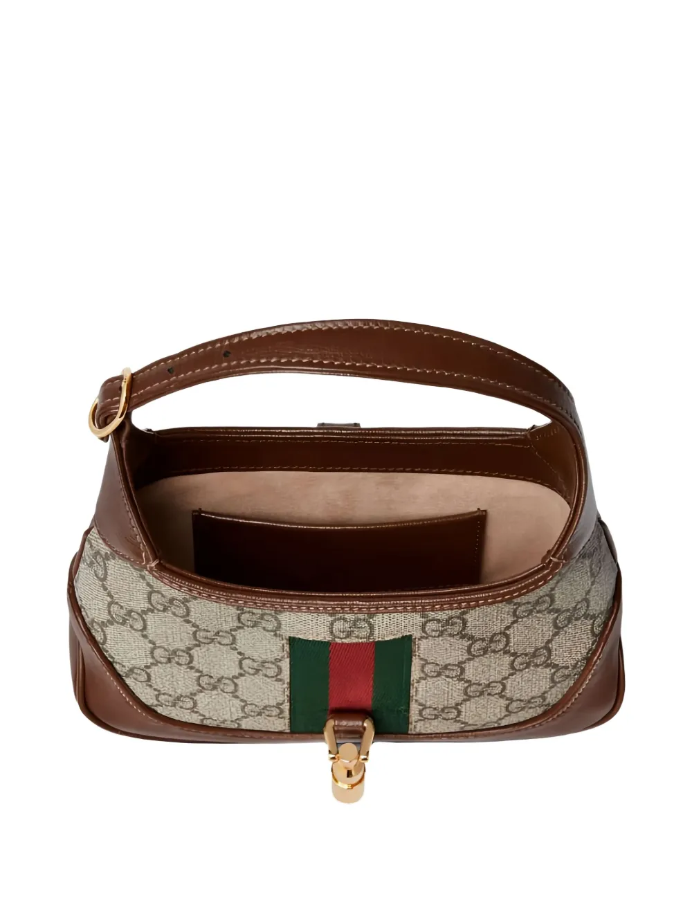 Gucci Jackie 1961 GG Supreme kleine tas Bruin