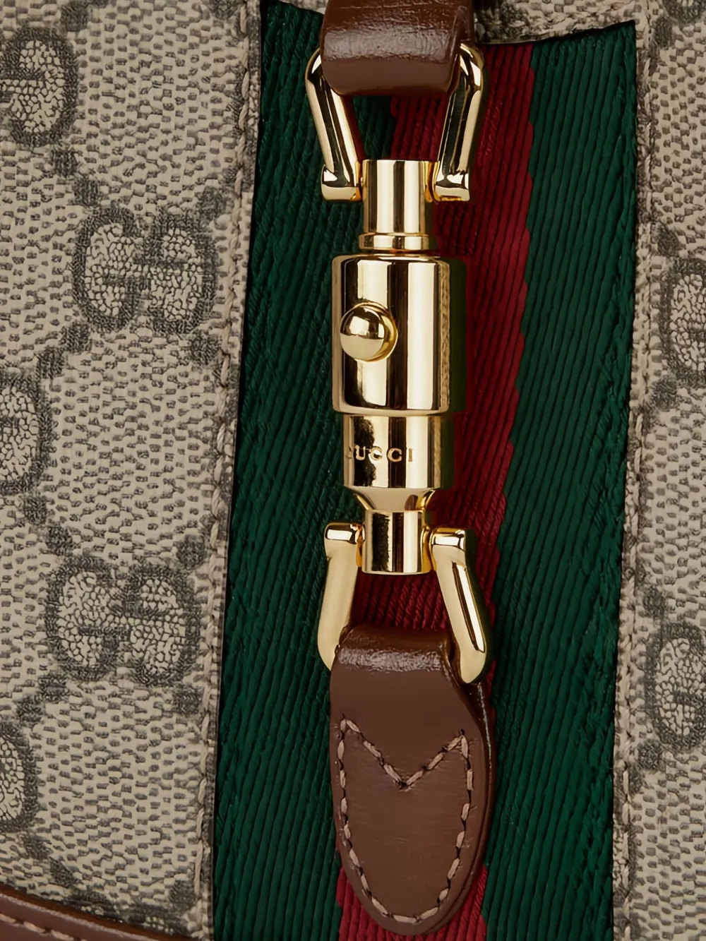 Gucci Jackie 1961 GG Supreme kleine tas Bruin